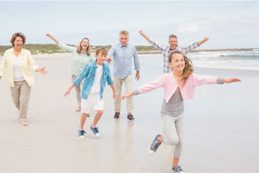 Family on Beach